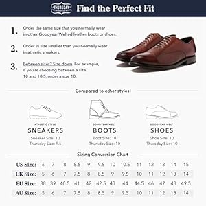 thursday boot company sizing