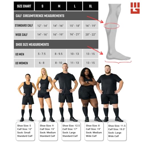 Image of MudGear Graduated Compression Socks, Durable, Sweat-Resistant OCR Performance Socks with Cushioned Footbed, Made in USA