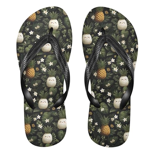 Flip Flop Sandals Cute Pineapple Print for Women Men Beach Outdoor XS