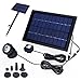 Produktbild Decdeal Solar Teichpumpe Solar-Brunnen Waßerpumpe mit 6 LED Beleuchtung und Akku 10V 5W
