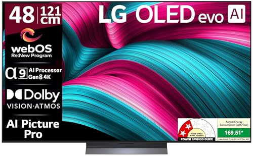 Image of LG 121 cm (48 Inches) OLED evo C5 Series 4K Ultra HD (3840 x 2160) Smart webOS OLED TV OLED48C56LA