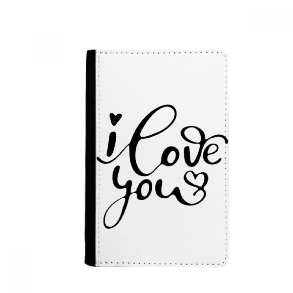 I Love You Heart Quote Style Passport Holder Notecase Burse Wallet Cover Card Purse