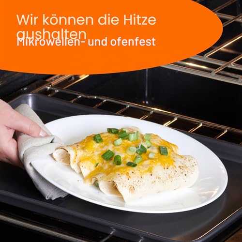 Corelle Vitrelle 18-teiliges Geschirrset aus Glas für 6 Personen, dreilagig, splitter- und rissfest, Glasteller und Schüssel-Sets, Wildblume – Ansicht 5