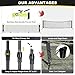 TYRSEN Portable Pickleball Badminton Net Set, 17FT Adjustable Heights All-in-One Net w/4 Pickleball Paddles 4 Badminton Rackets, Freestanding Net for Backyard Family Sports