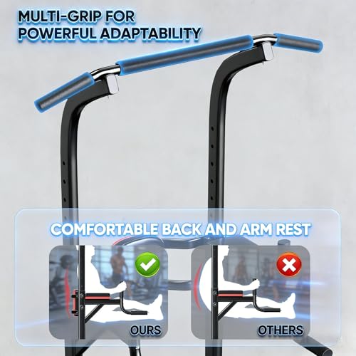 Image of ZENOVA Pull Up Bar, Multi-Function Pull Up Dip Bar Station, Home Gym Workout Strength Training Equipment for Men Women Muscle Building