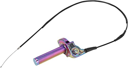 Miniatura 5 de JFG RACING Asamblea del acelerador de motocicleta, empuñaduras de acelerador giratorio de 7/8 pulgadas con eje giratorio cable de acelerador CNC