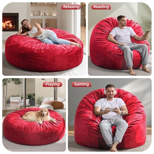 Image of Hobestluk Giant Bean Bag Chairs 6FT Oversized BeanBag Chair for Adult Jumbo