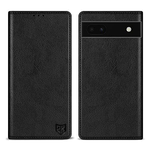 Zzxx Google Pixel 6A Wallet Case With [Rfid Blocking] Card Slot Stand Strong Magnetic Leather Flip Fold Protective Phone Case For Google Pixel 6A Case Wallet(Black-6.1 Inch) #TOP8
