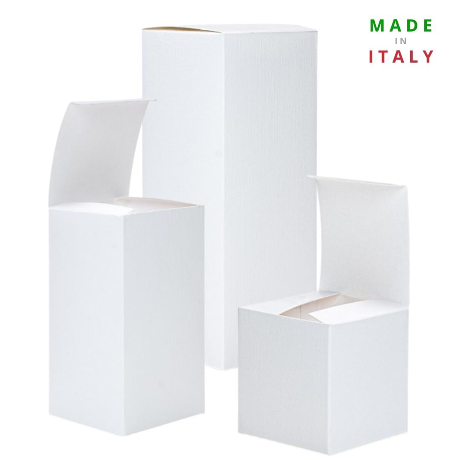Doni Bomboniere 10 sztuk Pudełka na upominki Karton Składane Duże Małe Opakowanie DIY Okazje Ślubne Chrzest Komunia Bierzmowanie Tanie Białe (30 x 24 x 5 cm - Białe)