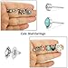 Thunaraz 12 Pairs Boho Earrings Antique Silver Plated Stud Earrings Turquoise Crystal Earring Sets for Women