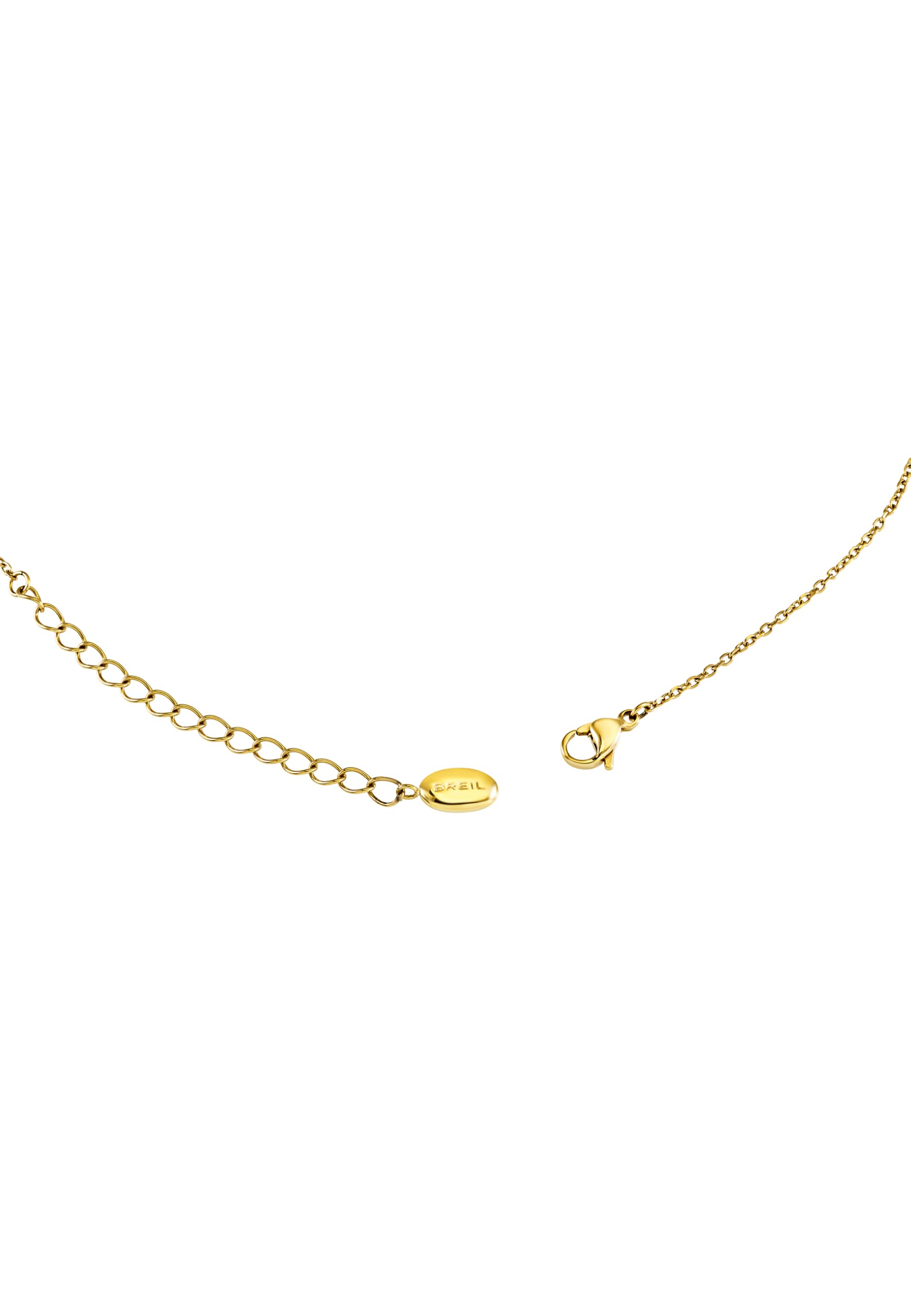 Breil, Collezione Sculpture, Collana in Acciaio Donna, con Pratica Chiusura a Moschettone, Lunghezza Regolabile fino a 45 cm