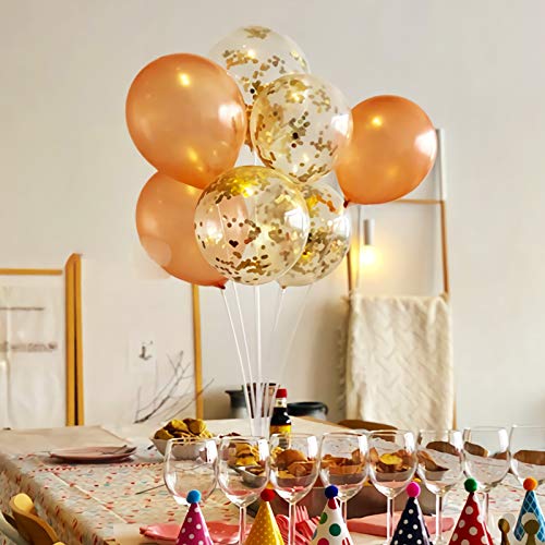 Image of Gold Confetti Balloons, 25 Pcs Thickened 12 Inch Clear Latex Balloon with Confetti Inside for Graduation Decorations Engagement Bridal Shower Party Baby Shower Birthday Party Decoration Supplies