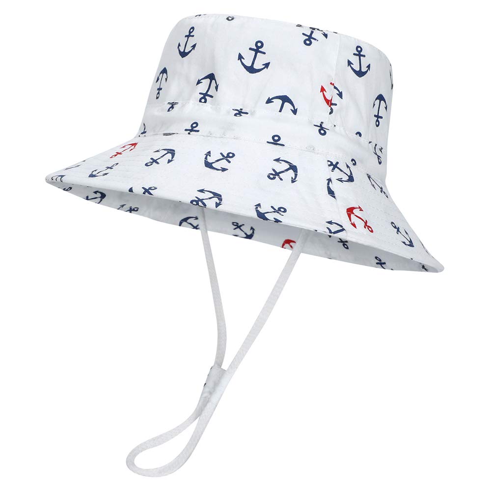 MASOCIO Sombrero de Sol para Bebé Niños Verano Gorro de ala Ancha Protección Solar Ajustable para Exteriores Playa