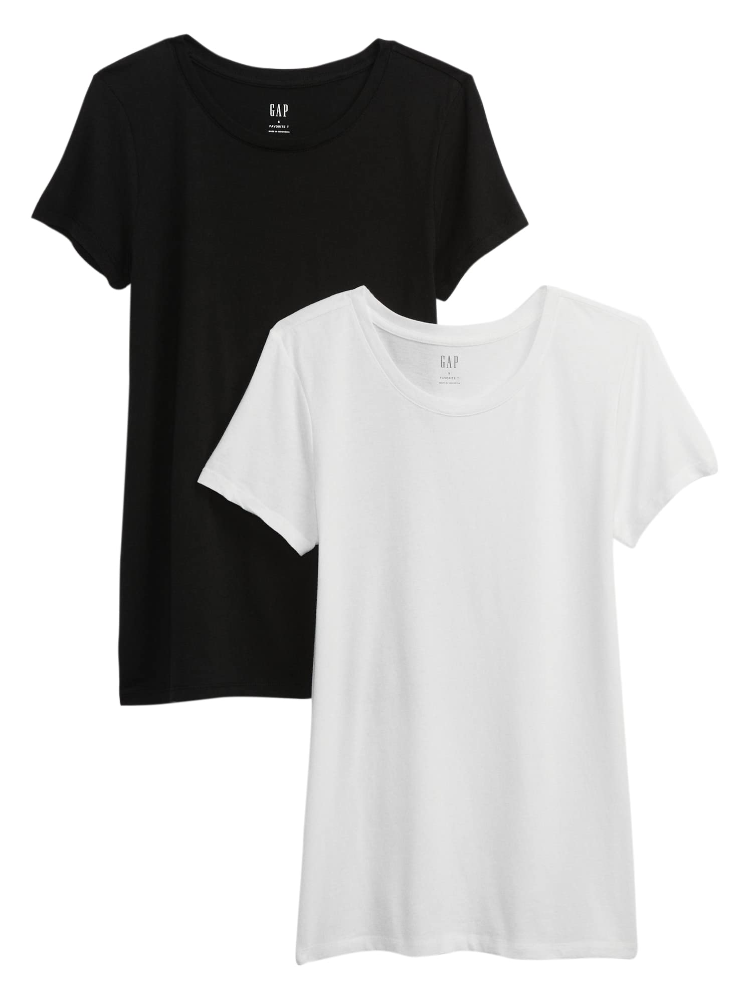 

                                                    GAP Womens 2-Pack Crewneck Favorite Tee T-Shirt, T