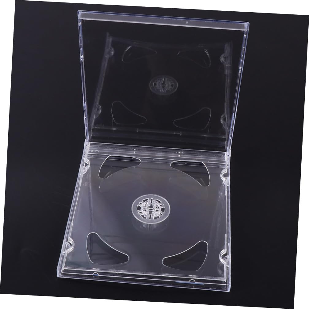 Yardenfun 10 pezzi Custodia CD Doppia Trasparente Rigida Portatile per CD Dvd Supporto Media Video Versatile per Uso Quotidiano e Regali