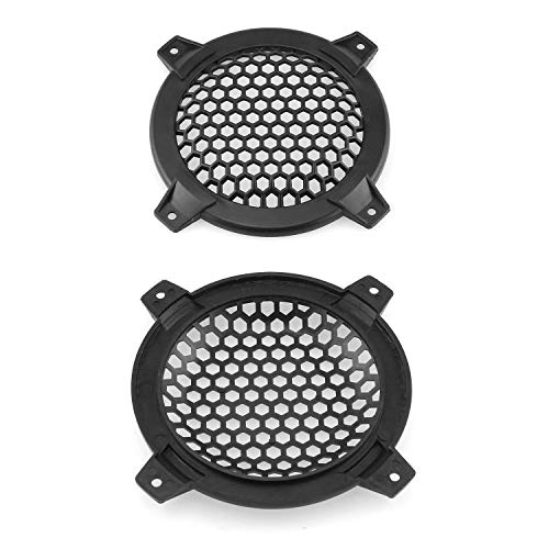 Dgzzi 4Inch Grill Cover 2Pcs 4Inch Black Round Abs Plastic Mesh Grilles Car Audio Speaker Covers Woofer Subwoofer Grill #TOP3