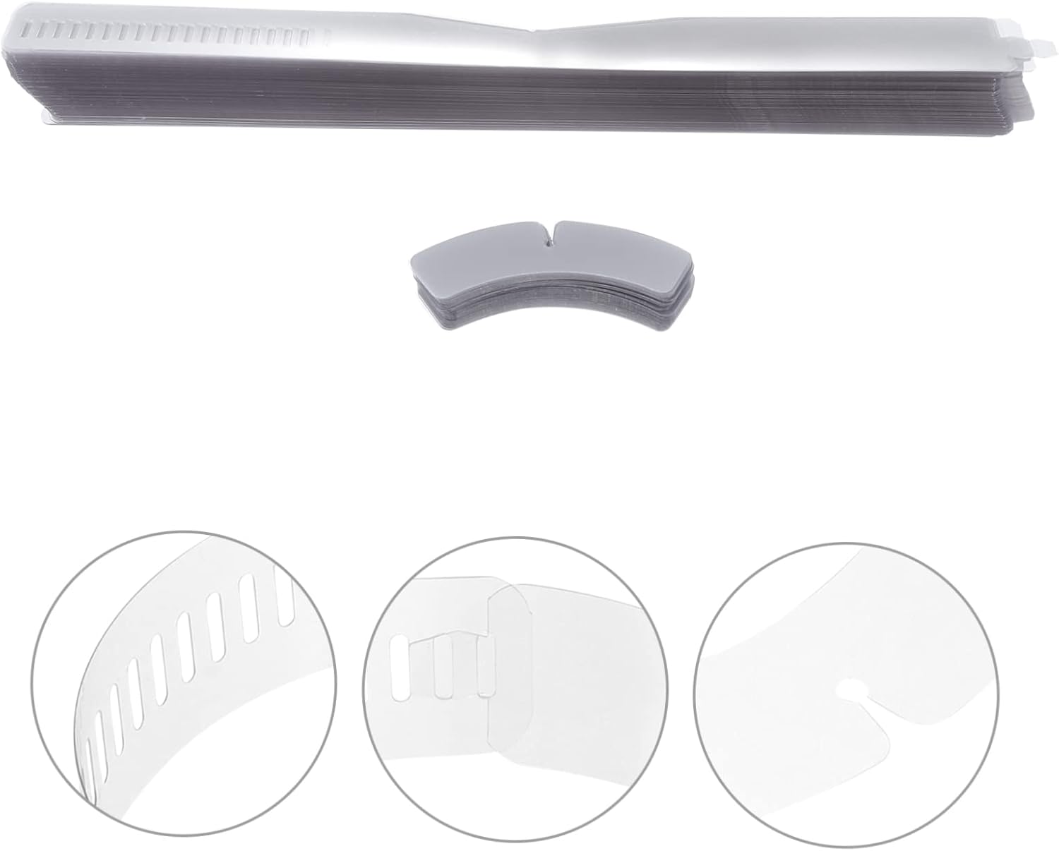 200pcs Shirt Collar Strips Smooth Edge Plastic Collar Fixing Tools for Blouses and Button-Down Shirts Easy to Use