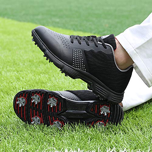 Image of Waterproof Professional Golf Shoes Men Spikes Golf Sneakers Male Outdoor Anti Slip Walking Footwears