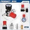 Air Compressor Pressure Regulator 1/4 Pneumatic Expansion Valve, Pressure Control Valve With 180psi 12bar Connection (Three-way valve)