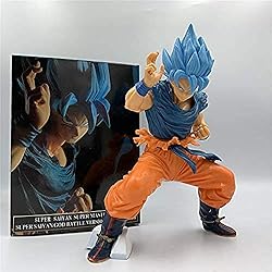 No WEIbeta Dragon Ball Z Película Goku Kakarotto Dios Pelo Azul Super Saiyan Battle Pose Ver. Figura de acción de PVC DBZ Modelo 23cm