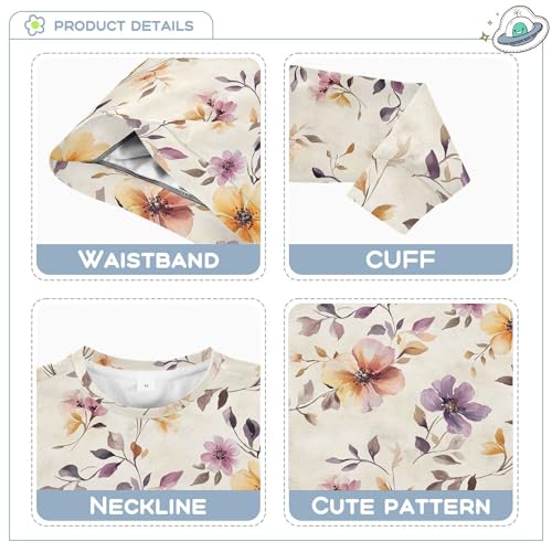 JUNZAN Beauty Spring Flowers Iowa Wild Rose Little Boys Sweatshirt Hoodie Fleece Hoodies for Girls Sports 4T3