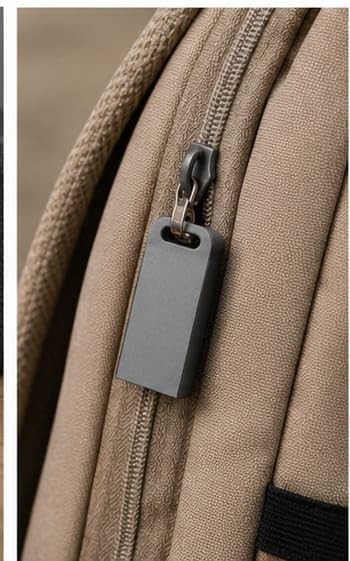 Image of Compact Metal USB Flash Drive, Space Grey, with Keyring, Portable Storage for Laptop and PC