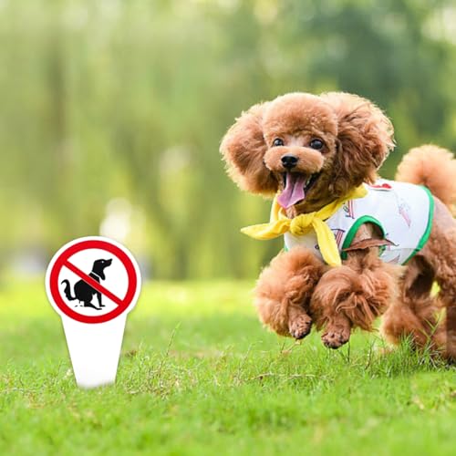 TENGEE 2 Stück Schild Kein Hundeklo, Hundekot-Schild, Warnschild, Rot, 30 cm x 45 cm, Bodenstehend, Funktional