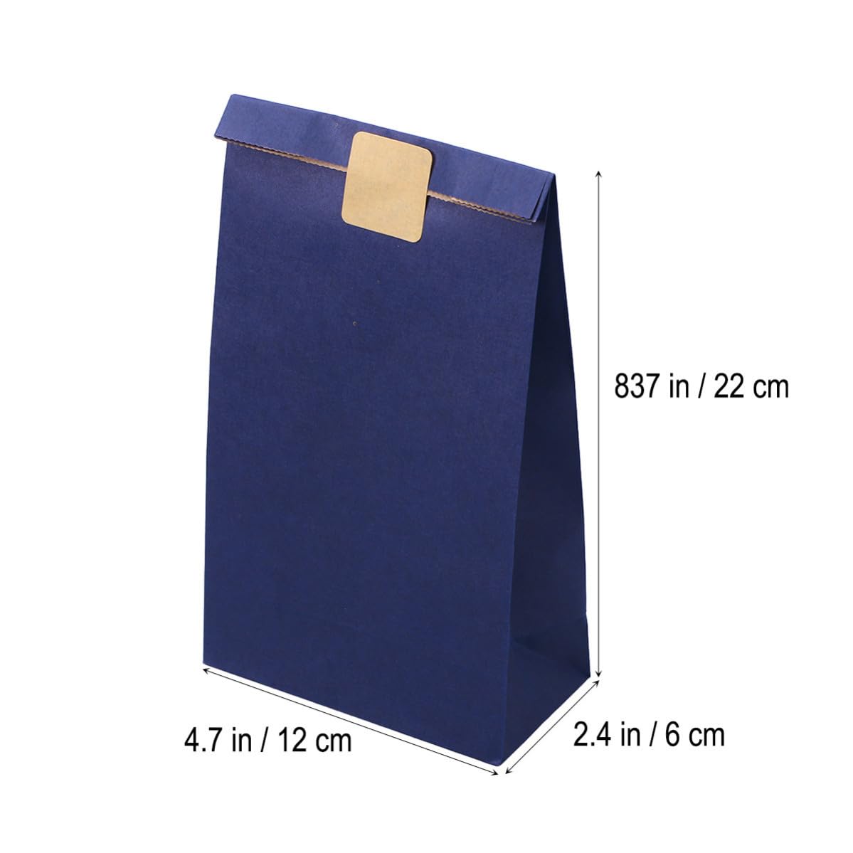BETOOKY 120 Bolsas de Papel Kraft Coloridas sin Asas Fondo Plano para Regalos y Fiestas, Hechas de Papel Kraft Resistente Cumpleaños
