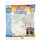 Compac’s Sink Daisy, Scented Kitchen Sink Strainer - Infuses and Freshens Your Sink With Crisp, Clean, Exciting Scents, While Protecting Garbage Disposals & Drains, Mandarin, 12 Count