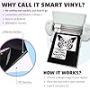VINYL FROG Smart Adhesive Vinyl Roll 13in x 5ft Matte Black Craft Vinyl Compatible with Explore3/Maker3, Smart Permanent Vinyl for DIY Crafting Decal Projects(Cut Well Without Mat) #2