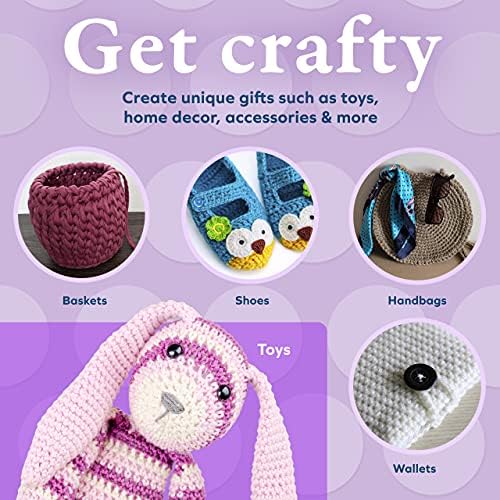 BeCraftee Crochet Hook Set - Kit Includes 9 Crocheting Hooks with Soft, Ergonomic Rubber Grips - Knitting & Crochet Accessories for Beginners