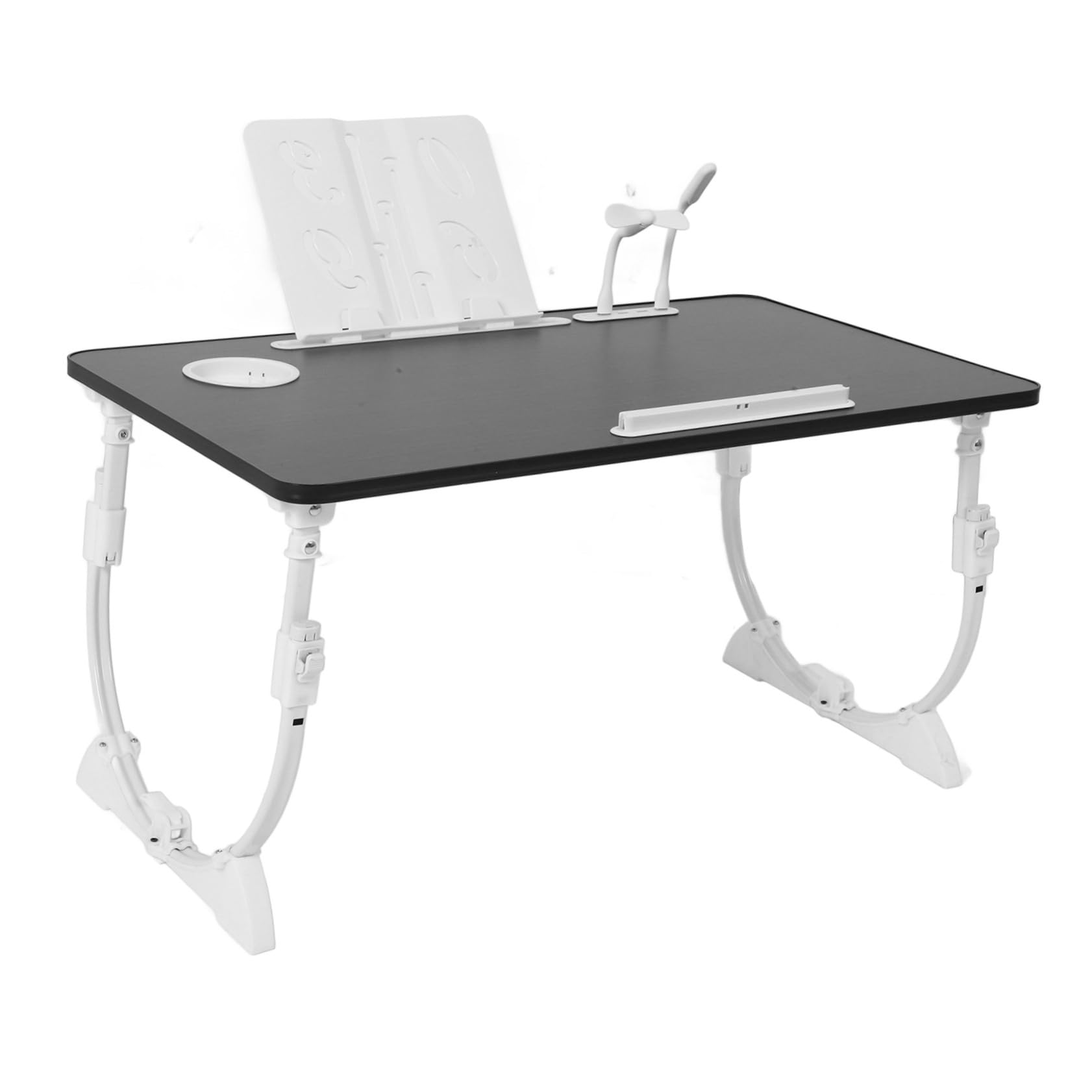 DOITOOL 1set Adjustable Folding Laptop Desk Storage Multi-Function Portable Bed Table for Work Study and Leisure for Home Dorm and Office Use