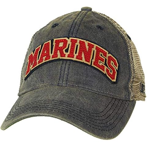 7.62 Design USMC Arched Vintage Trucker Hat Navy Blue Cover