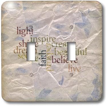 3dRose Patricia Sanders Inspirations - Inspire Faith Words Inspirational Religion and Spirituality - double toggle switch (lsp_29531_2) image 3