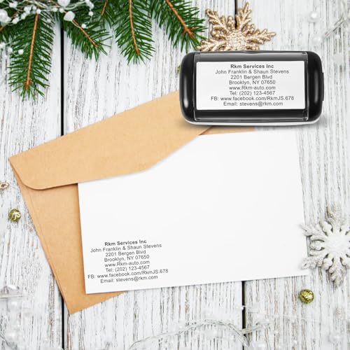 Aprilzoth 3678 Xx-Large Size Custom Self-Inking Stamp Customized Return Address Stamp thumb #3