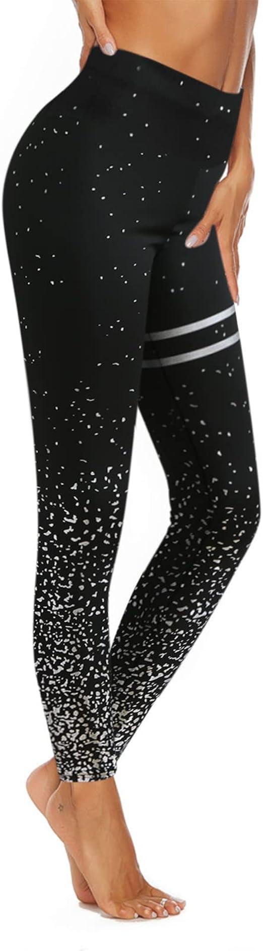 iCJJL Women's Sparkle Glitter Leggings 