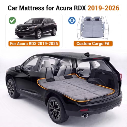 Image of Car Mattress for 2019-2026 Acura RDX, Upgraded Non-Inflatable Thickened Foam SUV Car Camping Mattress, Foldable Trunk Sleeping Pad Car Bed Mattress for Road Trips Camping Travel