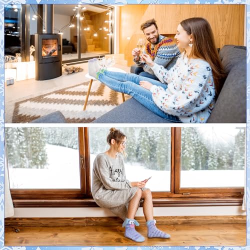 Zuimei 3 Pairs Fluffy Socks Womens Funny Christmas Socks Winter Warm Cozy Bed Sock Quirky Gifts for Women Ladies - Image 6