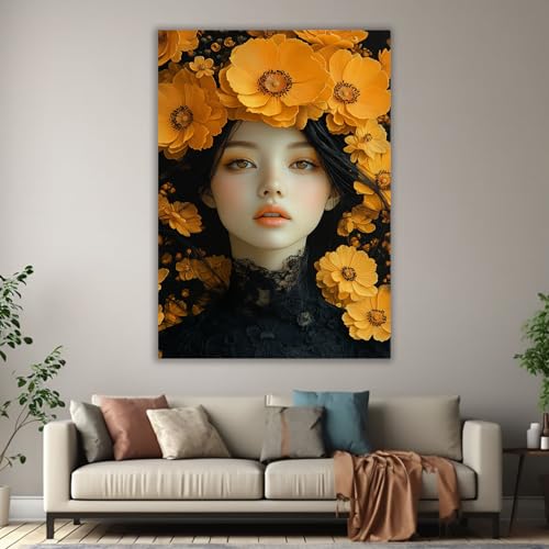 Tableau decoration murale fleur chambre et cuisine grand format 30x45
