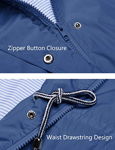 Zcfire Rain Jacket Women Full Zip Up Mountain Camping Travel Stylish Adult Cool Raincoat Blue S #TOP4