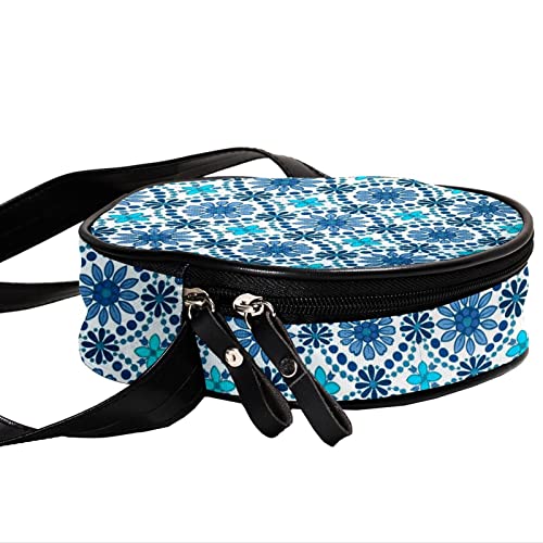 GORDESC Sac à main rond à fleurs turquoise pour femme et fille – vue 4