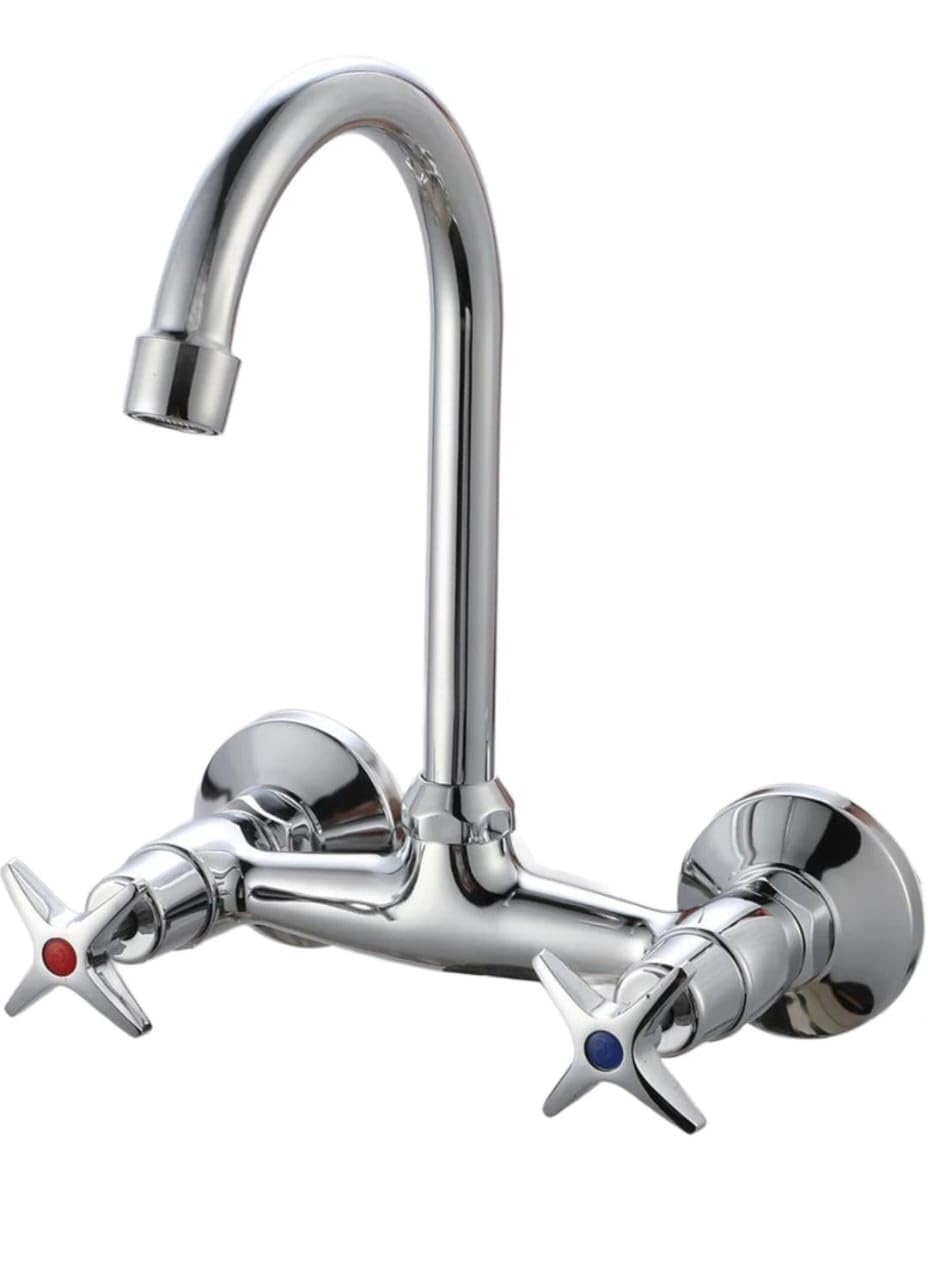 FAUCET TWO コントローラー Kitchen Sink Mixer Tap, Dual Handle Faucet with Cross Handles, Hot