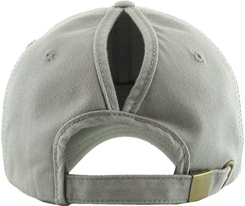 Image of Classic Plain Ponytail Messy High Bun Headwear Adjustable Cotton Trucker Mesh Glitter Hat Baseball Cap