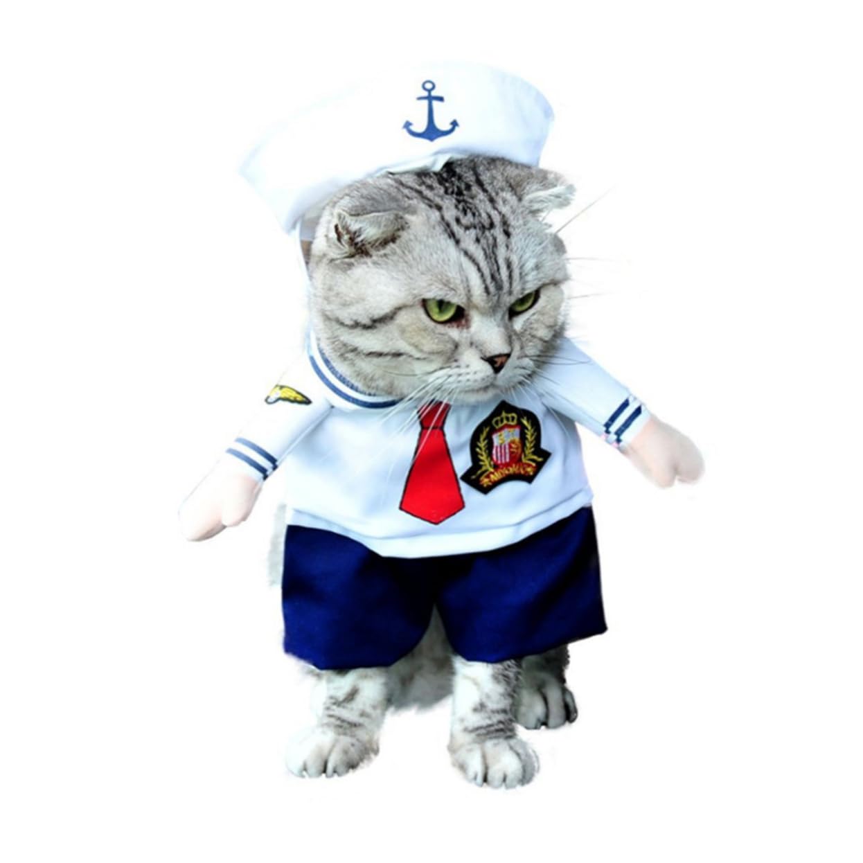 SUPVOX 2 Piezas Ropa para Perros Disfraz de Halloween para Mascotas Ropa para Mascotas Vestido de Verano Gato Traje de Traje para Perros Azul Marino Colocar Sombrero Marinero