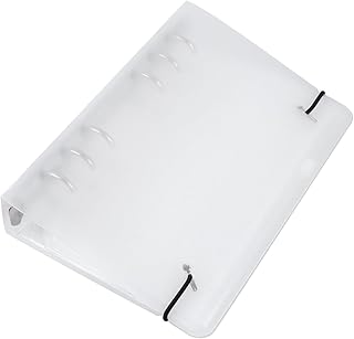 VILLCASE 1 Conjunto De Pasta De Folhas Soltas Com Zíper Capa De Notebook Em Pvc Capa Transparente Com Envelopes Pasta De Anel Pasta De Folhas Soltas Saco De Fichário Fichário De