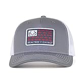 Realtree Fishing Richardson Mesh Back Trunker Hats and Caps for Men (Fishing Flag Patch | Gray)