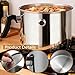 LANZLC Milchtopf mit Deckel, 1.5L Doppelwandiger Simmertopf aus Edelstahl, Wasserbad Topf mit Pfeiffunktion und Bakelitgriff, Schmelztopf Milchtopf Doppelwandig für Gas, Elektro und Induktion