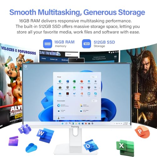 Image of suevery 27 inch All-in-One Desktop Computer,27 inch Core i5 AIO Gaming PC