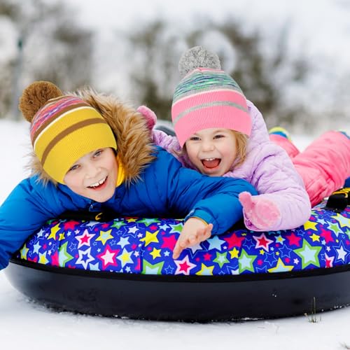 Kids Winter Hat Gloves Scarf Set, Kids Beanie Hat Scarf Mittens with Pom Warm Fleece Lined for Boys Girls 1-7 Years Old4