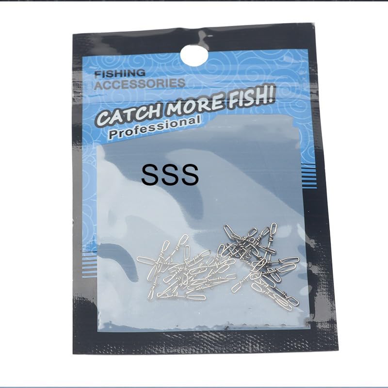 Conectores rápidos para pesca de acero inoxidable 90 pcs miniatura 5